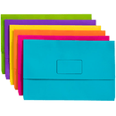 Marbig Slimpick Document Wallet Foolscap Assorted Colours Brights Pack 10 4004399 - SuperOffice