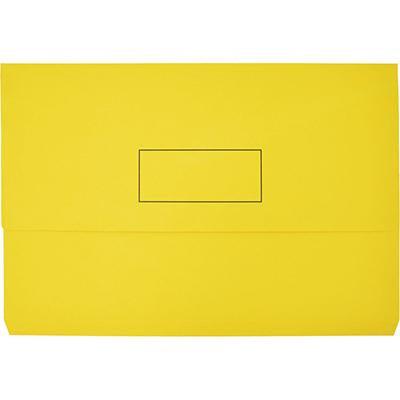 Marbig Slimpick Document Wallet Foolscap Yellow 4004005 - SuperOffice