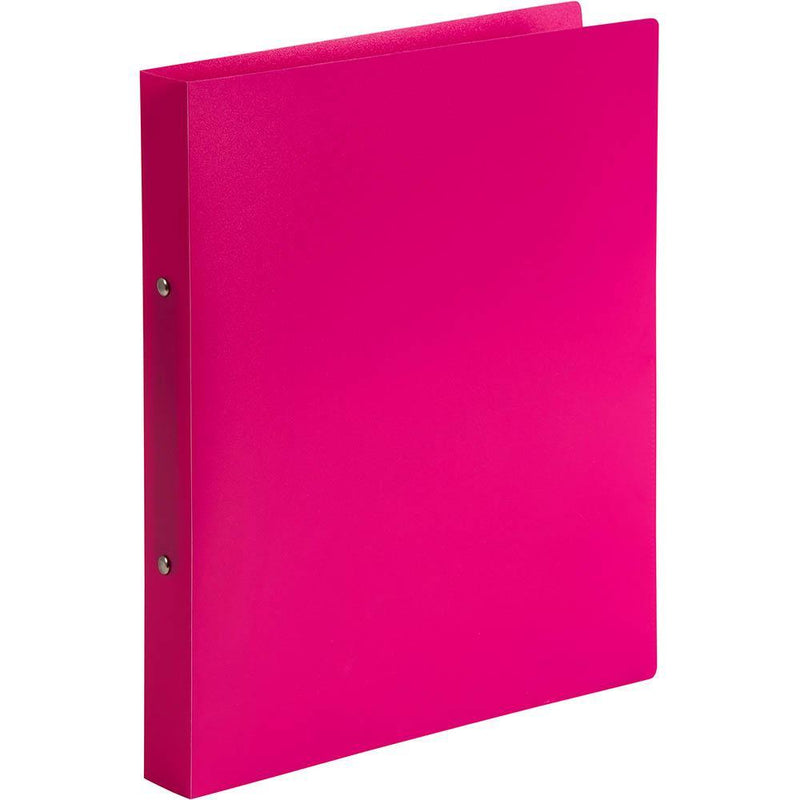 Marbig Soft Touch 2 Ring Binder Folder A4 Pink Pack 6 5446509 (6 Pack) - SuperOffice