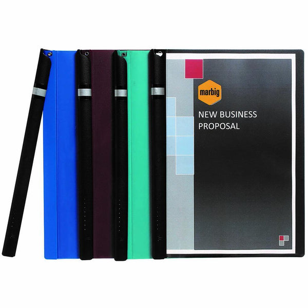 Marbig Spine Clamp File A4 Assorted 2003099W - SuperOffice