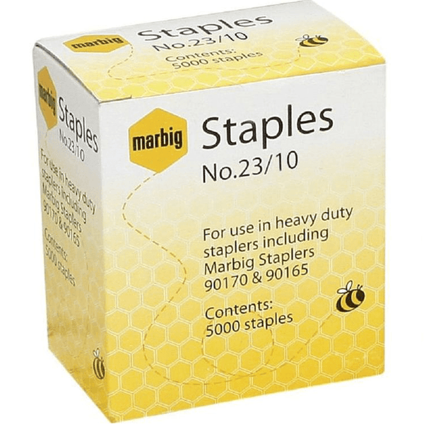 Marbig Staples Heavy Duty 23/10 Box 5000 Refills 90210 - SuperOffice