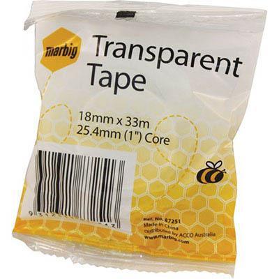 Marbig Tape Invisible 18Mm X 33M 25.4Mm Core 87271 - SuperOffice