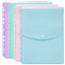 Marbig Top Opening Binder Wallet Button Closure Assorted Pack 8 Pastel Colours 2025898 (8 Pack) - SuperOffice