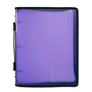 Marbig Zipper Binder Folder With Handle 3D 25mm A4 Purple 10 Pack 6780019 (10 Pack) - SuperOffice