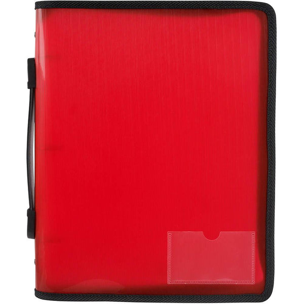 Marbig Zipper Binder With Handle 3D 25Mm A4 Red 6780003 - SuperOffice