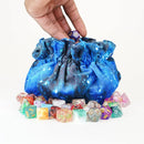 Metallic Dice Games Velvet Compartment Dice Bag with Pockets Galaxy Blue 687700231042 - SuperOffice