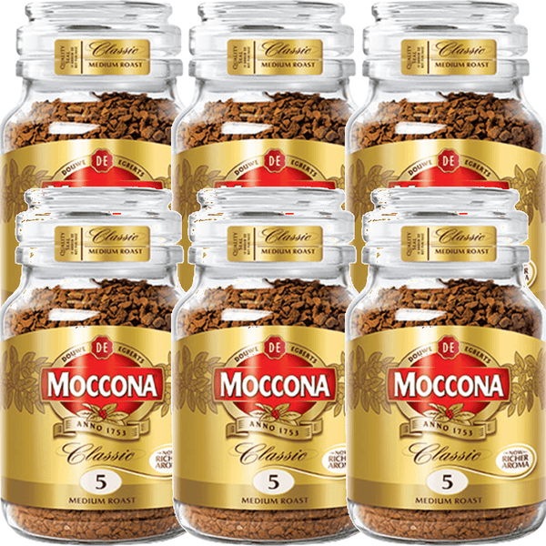 Moccona Classic Instant Coffee Medium Roast 200G Jar 6 Pack BULK 4019299 (6 Pack) - SuperOffice