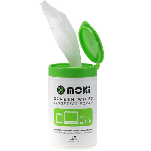 Moki Screen Wet Wipes Clean Bottle 50 Pack | TV/Monitor/Tablet/Phone LCD/LED MFM50 - SuperOffice
