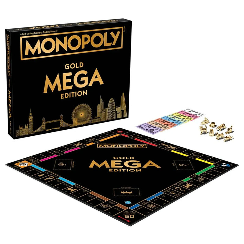 Monopoly GOLD Mega Edition Board Game WM02108-EN1-6 - SuperOffice