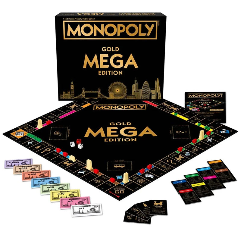 Monopoly GOLD Mega Edition Board Game WM02108-EN1-6 - SuperOffice