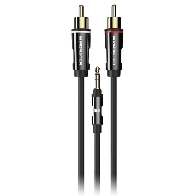 Monster 3.5mm to Stereo RCA Audio Cable 1.8m MTESMINISPLIT1.8M - SuperOffice