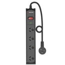 Monster 4 Socket Surge Protector Board MT-FPSP4700B - SuperOffice