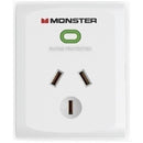 Monster Single Socket Surge Protector White MT-FPSP1700W - SuperOffice