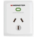 Monster Single Socket Surge Protector White MT-FPSP1700W - SuperOffice
