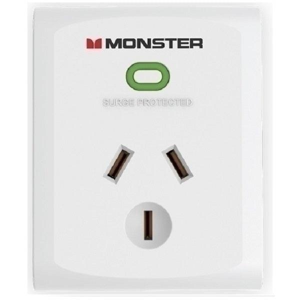 Monster Single Socket Surge Protector White MT-FPSP1700W - SuperOffice