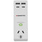 Monster Single Socket Surge Protector with USB-C & USB-A Ports White MT-FPSPU30WW - SuperOffice