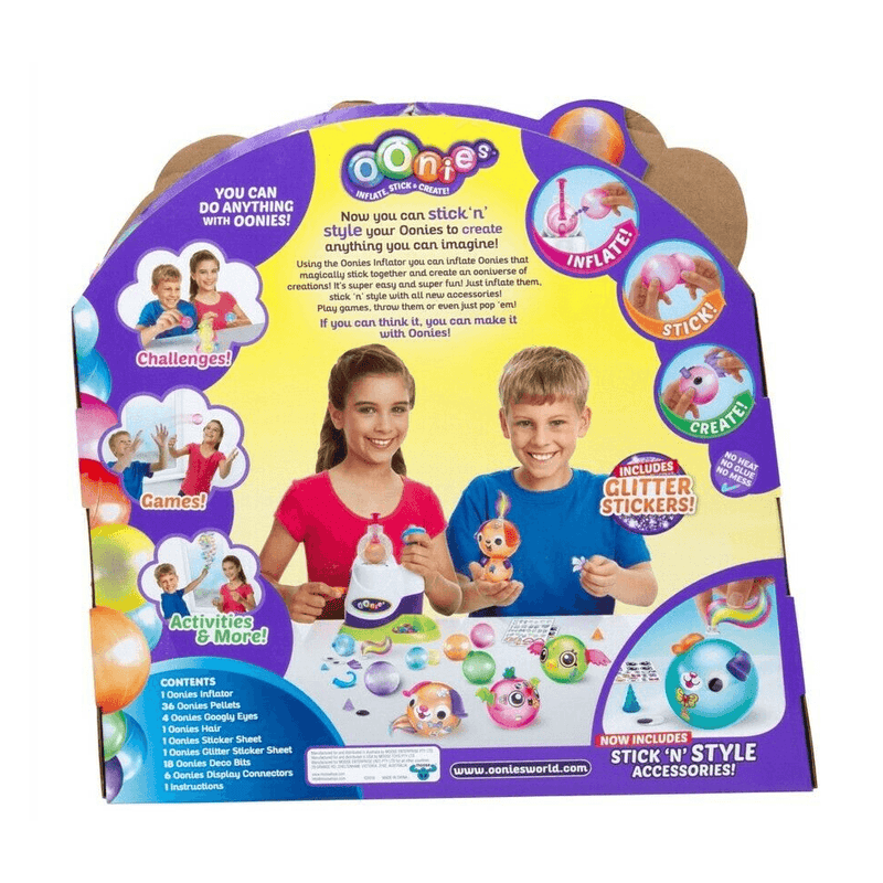 Moose Oonies Inflator Starter Pack Kit Set Toy Stick n Style Bubbles 19954 - SuperOffice