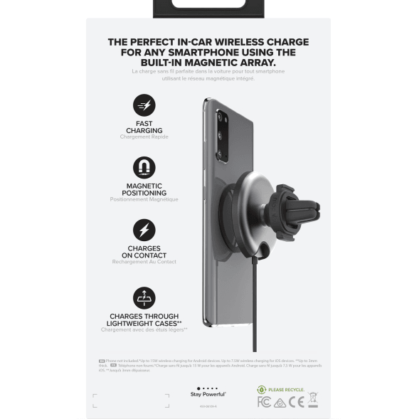 Mophie Snap+ MagSafe Compatible Car Vent Mount Wireless Fast Charging Pad Charger USB-C 15W 401307636 - SuperOffice