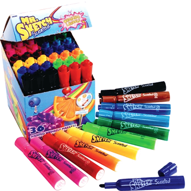 Mr Sketch Scented Markers Assorted Colours Scents Pack 36 BULK Box Washable Mr Sketch 36 Pack - 1905069 - SuperOffice