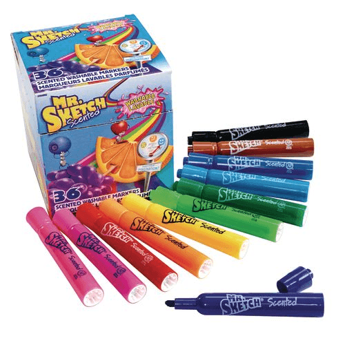 Mr Sketch Scented Markers Assorted Colours Scents Pack 36 BULK Box Washable Mr Sketch 36 Pack - 1905069 - SuperOffice