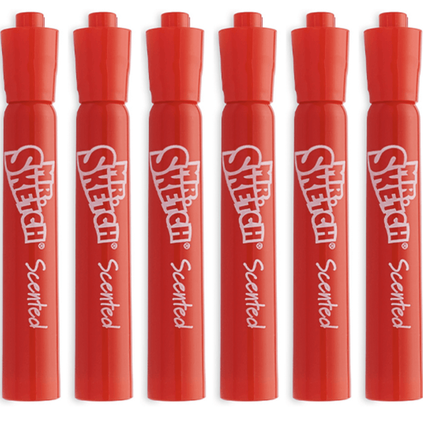 Mr Sketch Scented Markers Cherry Red Pack 6 1919006 - SuperOffice