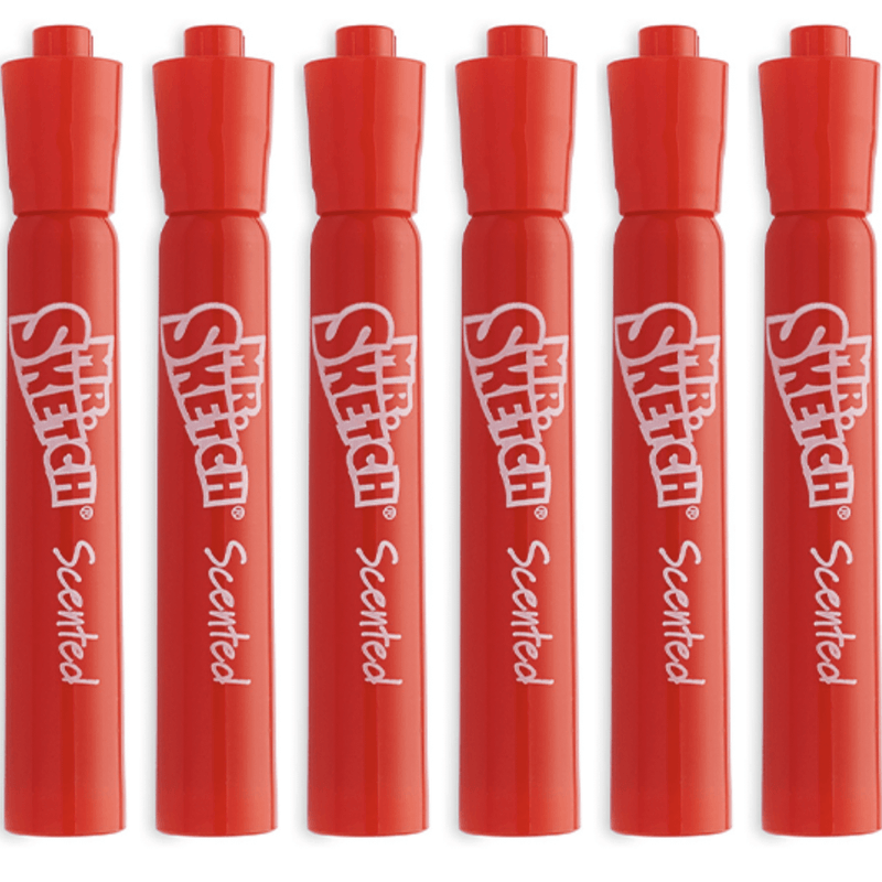 Mr Sketch Scented Markers Cherry Red Pack 6 1919006 - SuperOffice
