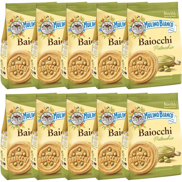 Mulino Bianco Baiocchi Pistacchio Biscuits 240g 10 Pack Bulk 22156 - SuperOffice