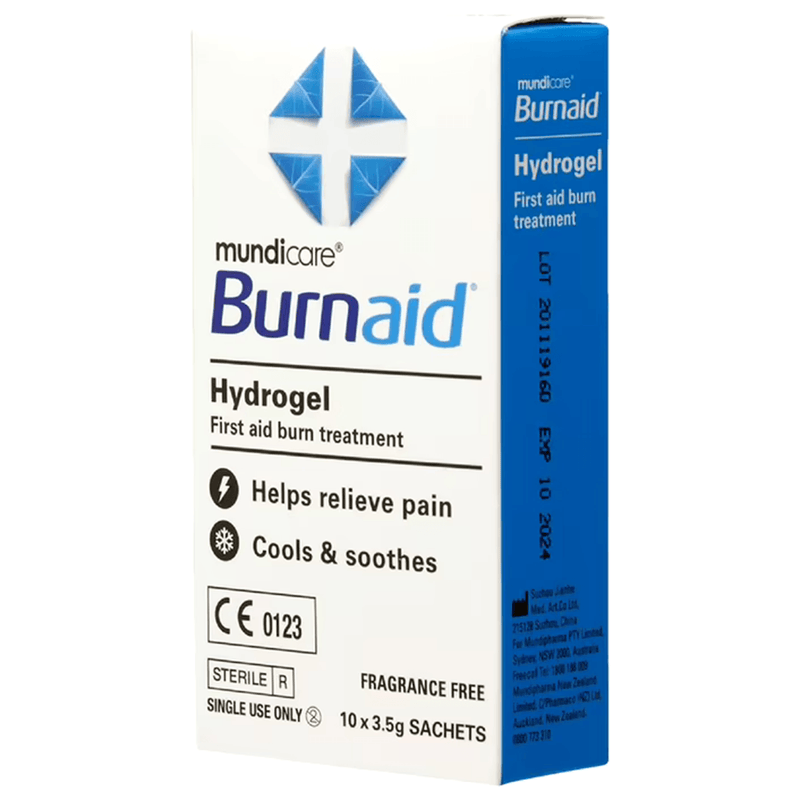 Mundicare Burnaid Gel Sachets 3.5G Box 10 Hydrogel 856736 - SuperOffice