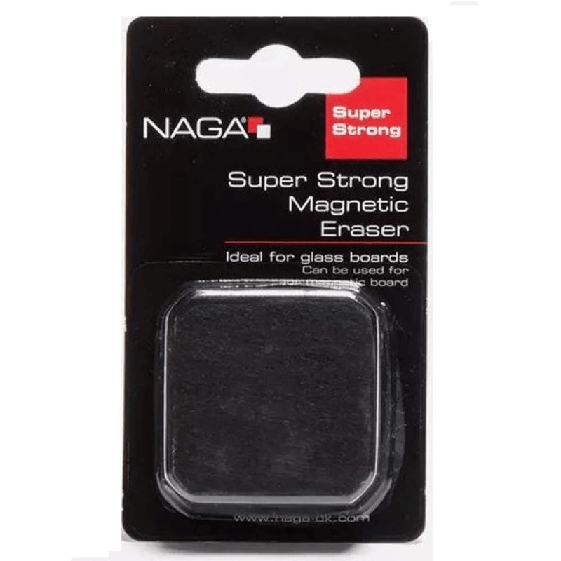 Naga Glassboard Super Strong Magnetic Eraser 50 X 50Mm Black 23901 - SuperOffice