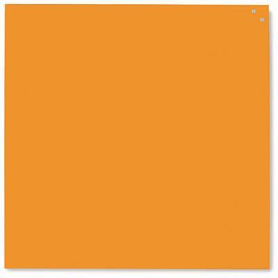 Naga Magnetic Glassboard 1000 X 1000Mm Orange 10130 - SuperOffice