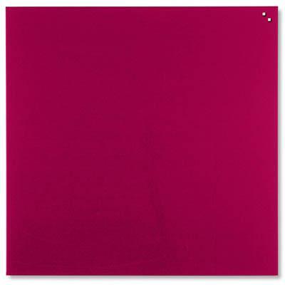 Naga Magnetic Glassboard 1000 X 1000Mm Red 10120 - SuperOffice