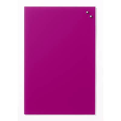 Naga Magnetic Glassboard 400 X 600Mm Pink 10521 - SuperOffice