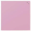 Naga Magnetic Glassboard 450 X 450Mm Light Pink 10724 - SuperOffice