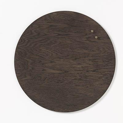 Naga Nord Magnetic Glassboard Round 450Mm Walnut Veneer 70792 - SuperOffice