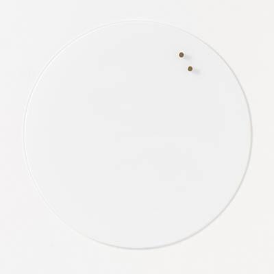 Naga Nord Magnetic Glassboard Round 450Mm White 70602 - SuperOffice