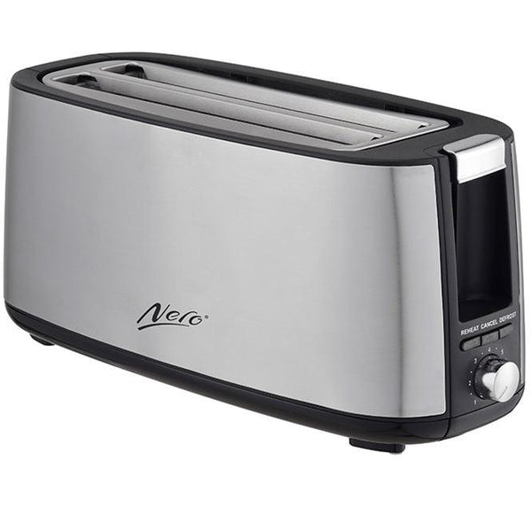 Nero 4 Slice Stainless Steel Toaster Long 746085 - SuperOffice