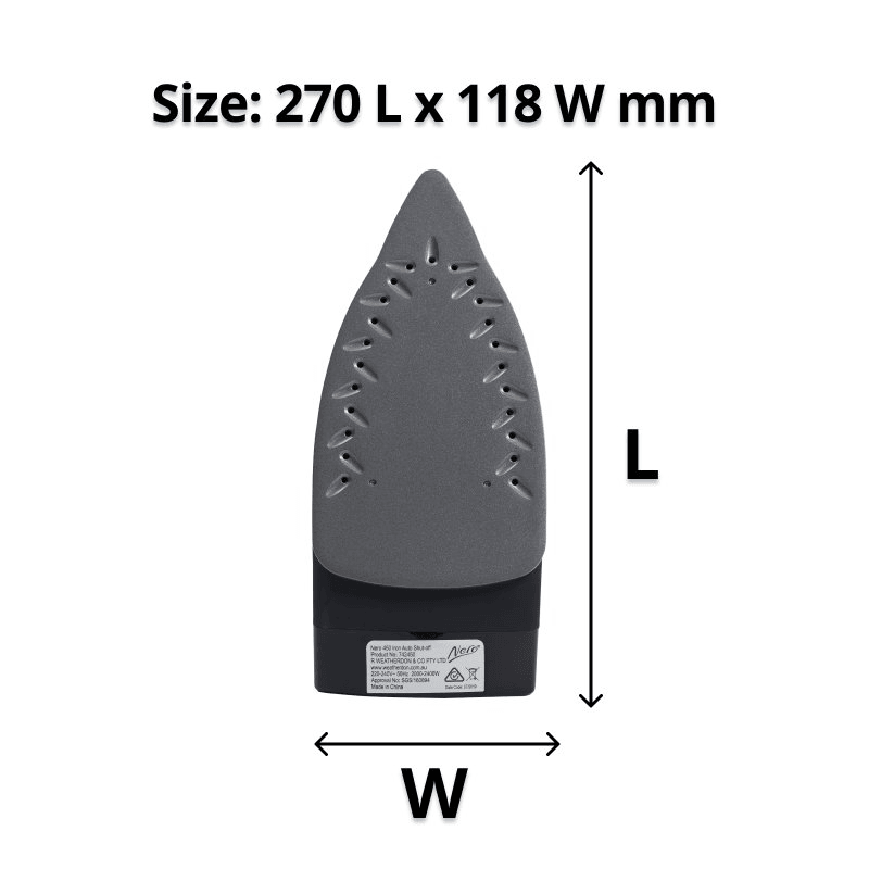 Nero 450 Steam And Dry Iron Non Stick Black 742450 - SuperOffice