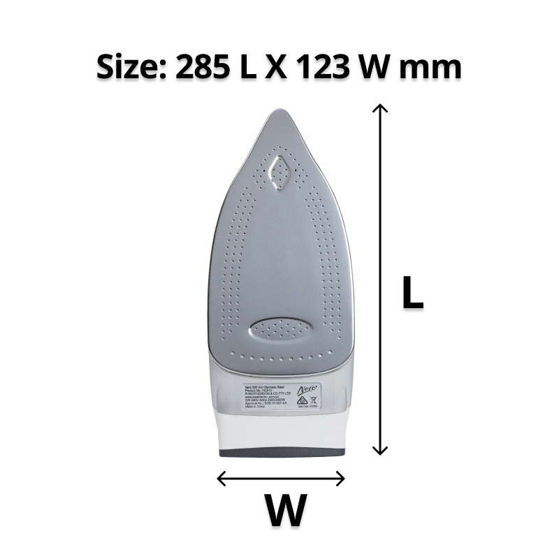 Nero 500 Steam/Dry Iron Stainless Steel Auto-Off 2400W 742513 - SuperOffice