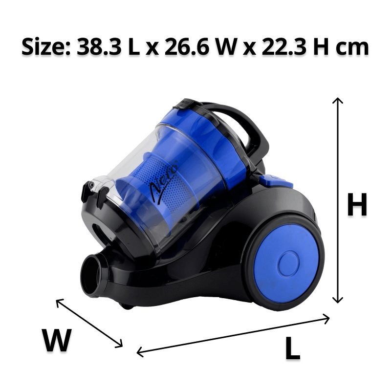 Nero Bagless Cyclonic Vacuum Cleaner 1.8L Blue Telescopic 360218 - SuperOffice