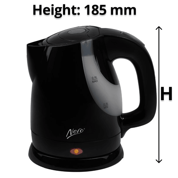 Nero Bambino Kettle 0.9 Litre Jug Compact Water Boiler Coffee Tea Hotel Black 740011 - SuperOffice