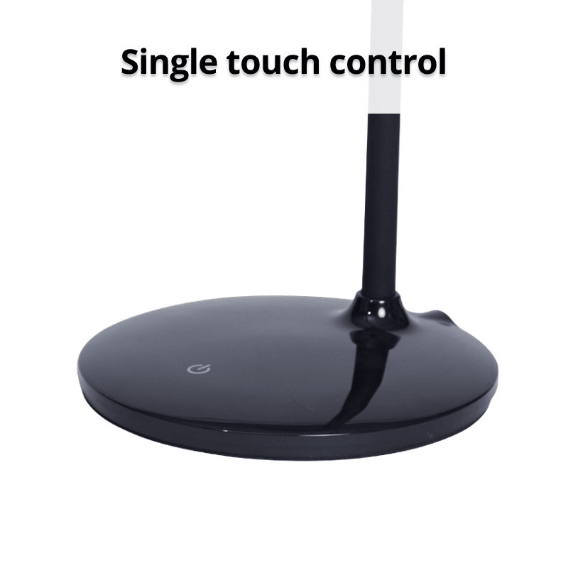 Nero Black Flexi Desk Lamp LED Flexible 3 Dimmer Level 330008 - SuperOffice