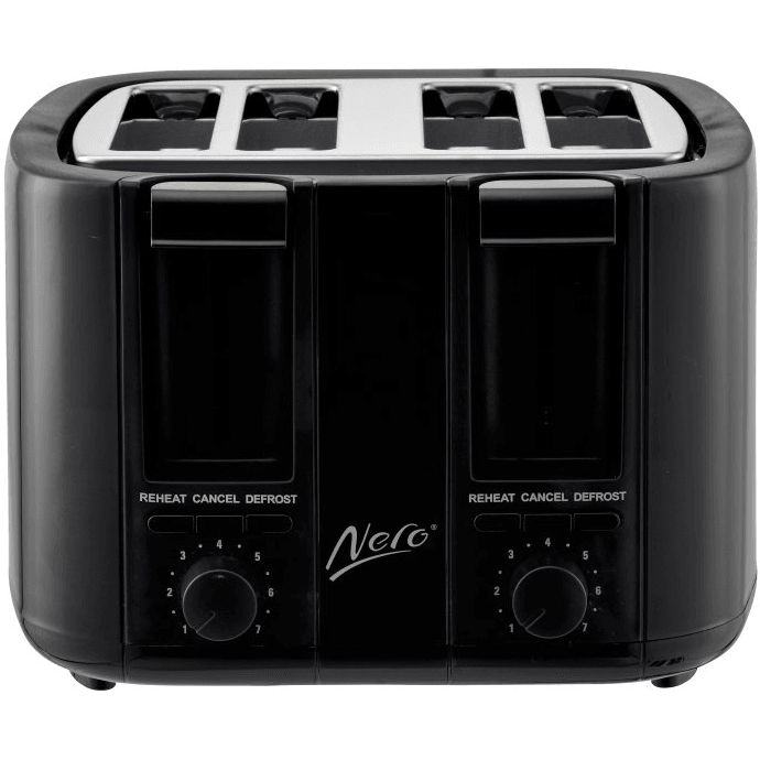 Nero Classic Black Toaster 4 Slice 7 Settings 746051 - SuperOffice