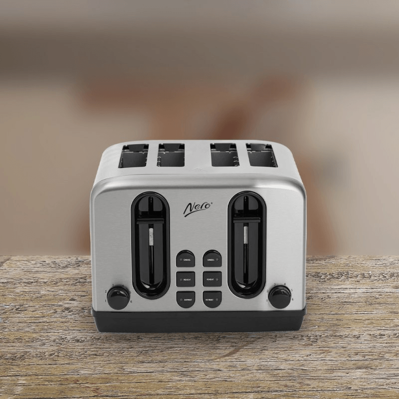 Nero Classic Stainless Steel Style Toaster 4 Slice 746090 - SuperOffice