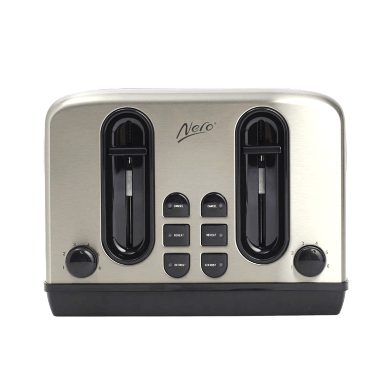 Nero Classic Stainless Steel Style Toaster 4 Slice 746090 - SuperOffice