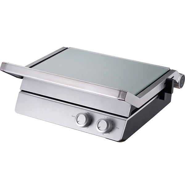 Nero Deluxe Sandwich Press Toaster Contact Grill 4 Slice Grooves with Timer 748041 - SuperOffice