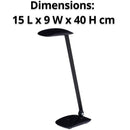 Nero Desk Lamp Light with USB Charing Port 3 Dimmer Levels Adjustable Head 330001 - SuperOffice
