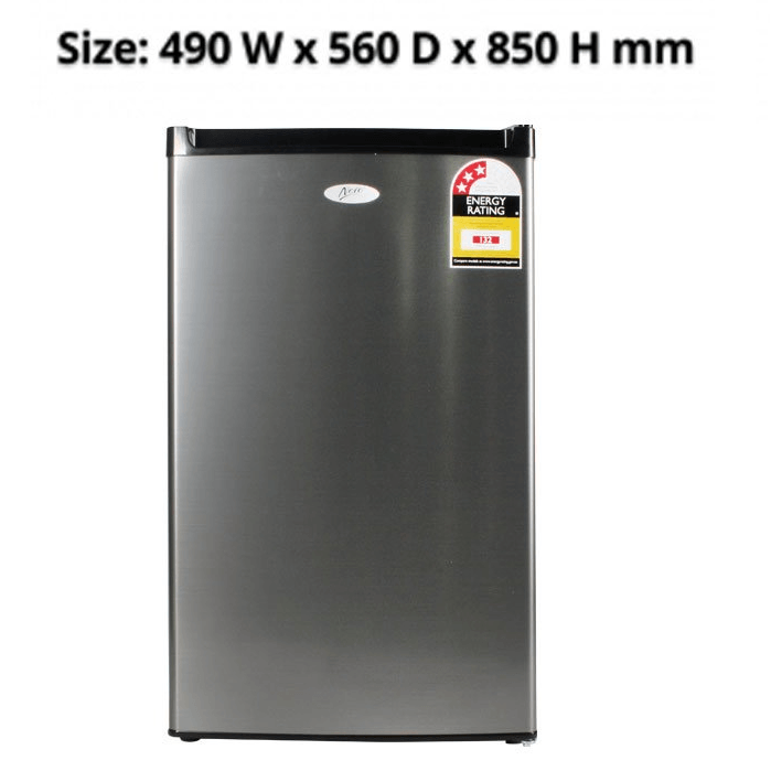 Nero Fridge And Freezer 125 Litre 490x560x840mm Stainless Steel 74412503 - SuperOffice