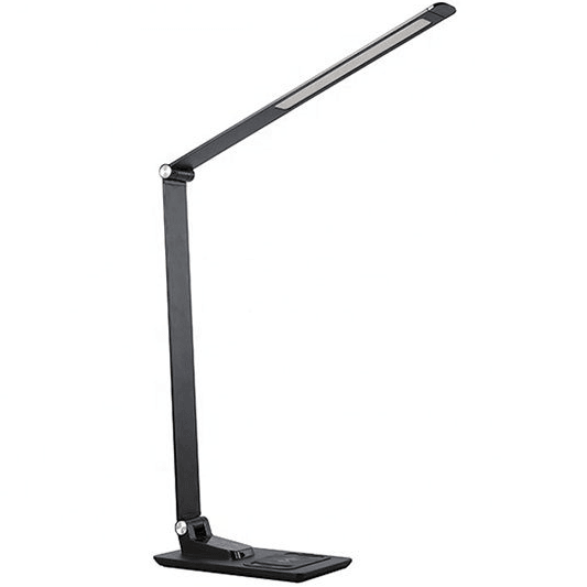 Nero LED Aluminum Light Lamp Wireless/USB Phone Charging Base Desk Table 330015 - SuperOffice