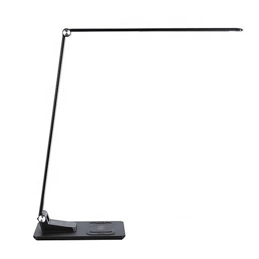 Nero LED Aluminum Light Lamp Wireless/USB Phone Charging Base Desk Table 330015 - SuperOffice