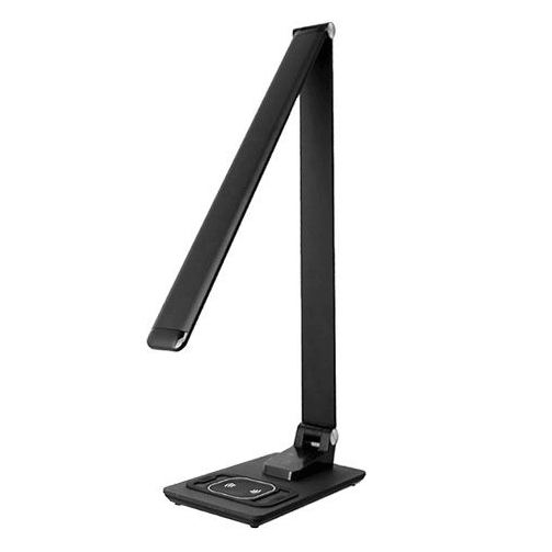 Nero LED Aluminum Light Lamp Wireless/USB Phone Charging Base Desk Table 330015 - SuperOffice
